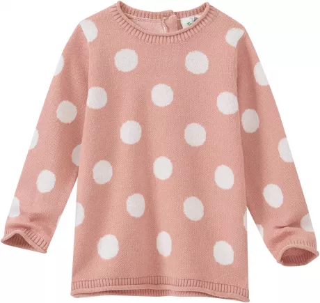 Baby Strickpullover mit großen Punkten | Ernsting's family