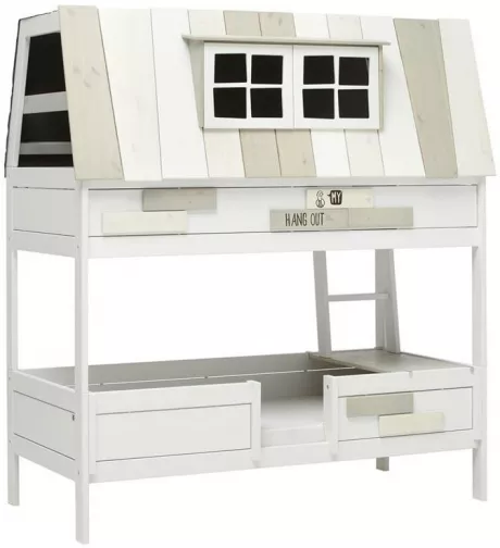 Abenteuerbett Hangout, Etagenbett, Weiß, inkl. Deluxe Lattenrost, Lif
