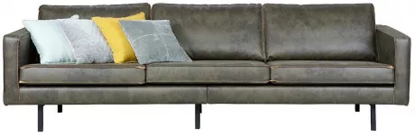 BePureHome Rodeo Sofa Lederlook Army 3 Sitzer