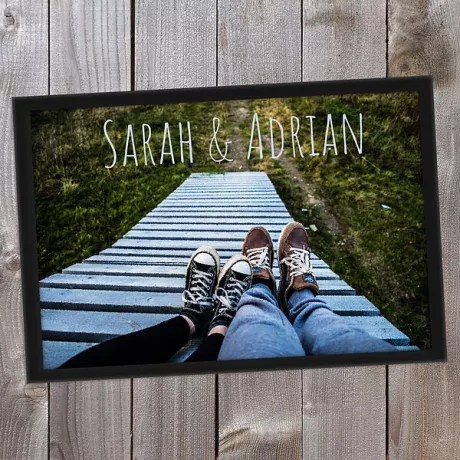 Personalisierte Fußmatte mit eigenem Namen und Foto 70 x 50 cm - Geschenke online kaufen - individuelle und personalisierte Geschenkideen mit Text oder Foto
