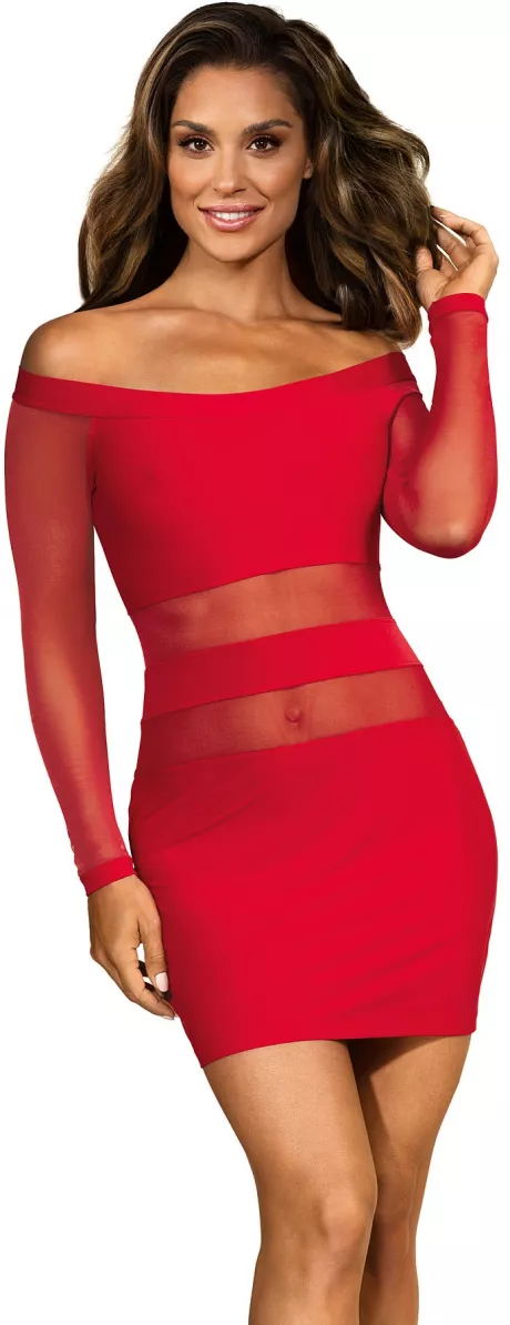 Langarm Minikleid Rot - Jetzt bei Andalous Dessous