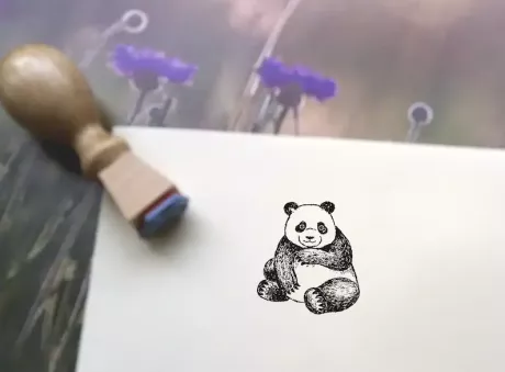 Ministempel Stempel Holzstempel Motivstempel Panda Tier | Etsy