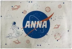 Fabric Placemat Children's Place Mat Washable Children's Place Mat with Name 30 x 45 cm Personalised Gifts NASA : Amazon.de: Home & Kitchen