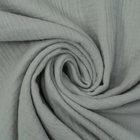 Bio-Musselin Double Gauze Uni mittelgrau | Musselin | Stoffe A-Z | Stoffe | EvLi's Needle