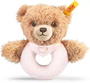 Steiff 12cm Sleep Well Bear Grip Toy (Pink): Amazon.de: Toys & Games
