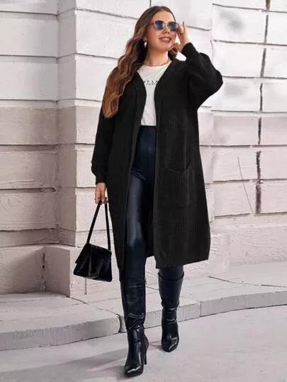 Bolso Simples ocasional Cardigan Plus Size | SHEIN Brasil
