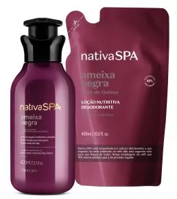 Combo Nativa Spa Ameixa Negra: Loção Hidratante Desodorante Corporal 400ml + Refil 400ml | O Boticário