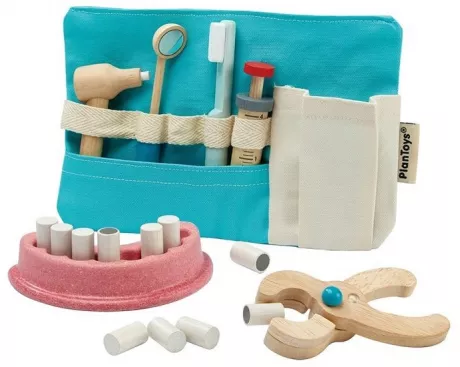 Kinder Zahnarzt Set Holz Plantoys