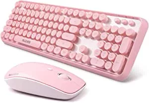 SADES V2020 teclado + mouse sem fio Wireless Rosa com conexão 2,4ghz ABNT | Amazon.com.br