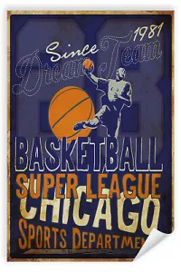 Postereck - Poster 1998 - Basketball Plakat, Chicago Sport Vintage Retro NBA | eBay