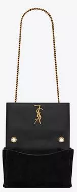 KATE SMALL SUPPLE/REVERSIBLE CHAIN BAG IN SUEDE AND LEATHER | Saint Laurent | YSL.com