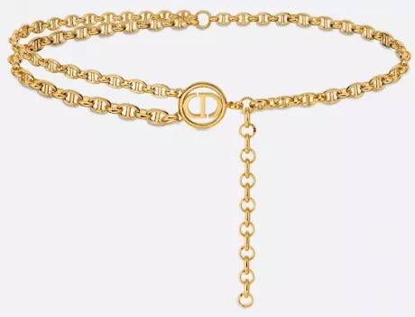 Dior Caro Multichain Belt Shiny Gold-Finish Metal, 30 MM | DIOR