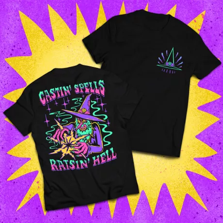 Castin Spells Raisin' Hell Tee– Wizard of Barge