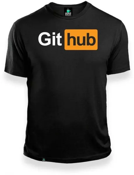Camisa Mashup GitHub Preta - Caneca do Dev - Canecas e produtos de programação