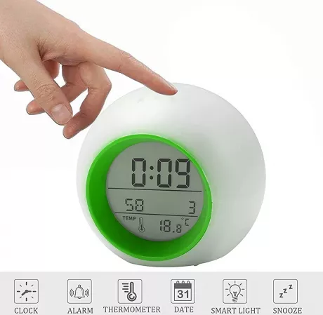 HSDSH Wecker Digital Kinder mit Licht Kinderwecker Jungen Mädchen 7 Farben ändern Wecker mit Projektion Kinderzimmer Geburtstagsgeschenk Einschulung Geschenk für Kinder(Grün) : Amazon.de: Spielzeug