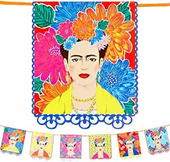 Talking Tables Frida Kahlo Print Girlande Ammer-3m | Bunt gefärbte Boho Party Dekorationen zum Geburtstag, Fiesta, mexikanische Cinco de Mayo Feier, Kinderzimmer Dekor: Amazon.de: Spielzeug