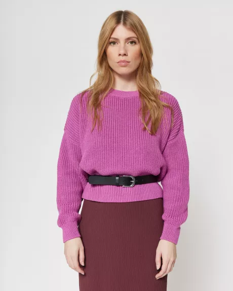 Berta Knitted Jumper Fuchsia – dariadéh