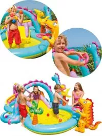 Intex Dinoland Børnepool - bassin med spil og vandspray - 290 liter 57135NP
