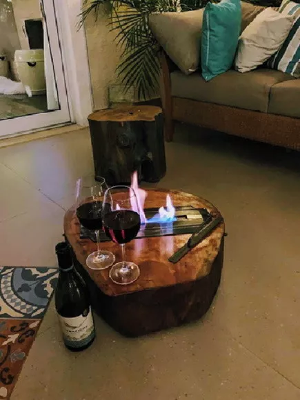 Lareira Em Tronco 60larg - Ocardamomo Decor | Elo7