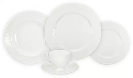 Jogo Aparelho de jantar almoço café chá, porcelana redondo branca Kit 20 Peças - WOW - Aparelho de Jantar - Magazine Luiza