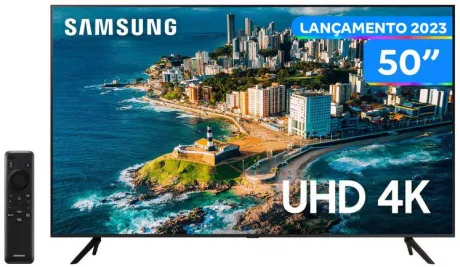 Smart TV 50” UHD 4K LED Samsung 50CU7700 - Lançamento 2023 Wi-Fi Bluetooth Alexa 3 HDMI - TV 4K Ultra HD - Magazine Luiza