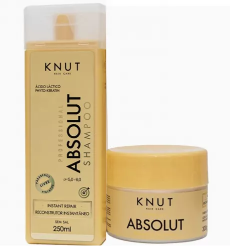 Shampoo e Máscara Reconstrutora Knut Absolut