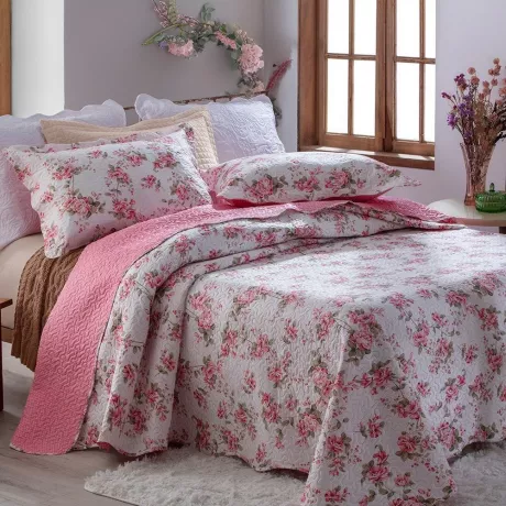 Colcha Casal Estampada 3 Peças Solecasa - Gardênia 8