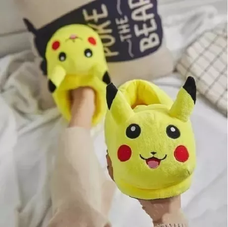 Pantufa Antiderrapante Pokémon Pikachu 3d Unissex | Parcelamento sem juros
