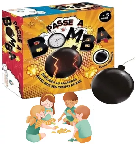 Passe A Bomba Junio Brinquedo Infantil Adulto Jogo De Cartas | MercadoLivre