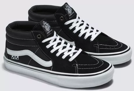 Tênis Skate Sk8-Mid Black White Emo Leather | Vans