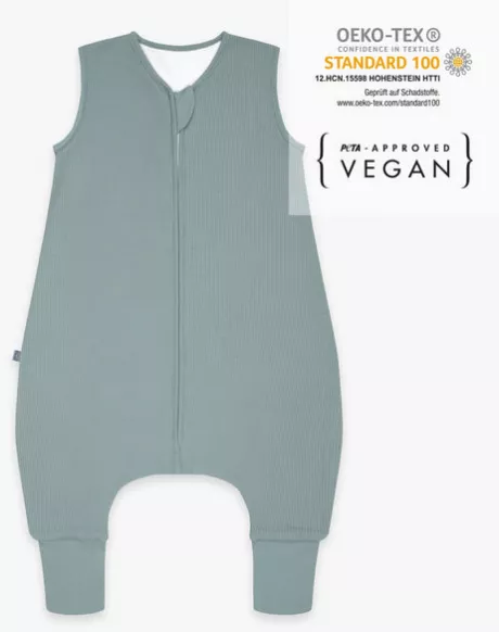 Schlafsack mit Beinen 1.0 TOG | Essential Mint von emma & noah