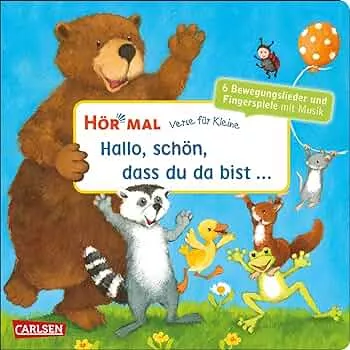 Hör mal (Soundbuch): Verse für Kleine: Hallo, schön, dass du da bist ...: Zum Hören, Schauen und Mitmachen ab 18 Monaten. Beliebte Bewegungslieder und Fingerspiele mit Musik und Spielanleitungen : diverse, Weldin, Frauke: Amazon.de: Bücher