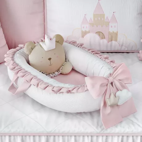 Ninho para Bebê Redutor de Berço Amiguinha Ursa Princesa 80cm | Grão de Gente