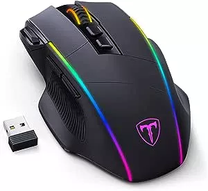 RisoPhy Gaming Maus Kabellose RGB,2.4G/USB-C/Bluetooth Maus mit 8 Programmierbare Tasten/10000DPI/7 RGB Beleuchtung,Wireless Ergonomische Maus für PC/Mac Gamer: Amazon.de: Games