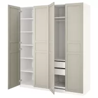 PAX Kleiderschrank - wei Flisberget hellbeige - IKEA