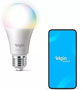 Lâmpada Inteligente Smart Color 10W Elgin RGB Wifi Compatível com Alexa e Google Home