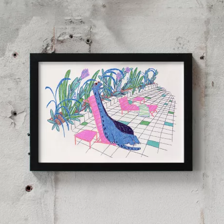 SCHEE | Kleines Kino "Sunbathing" (Din A4) | die schönsten Prints der Welt | Edition SCHEE