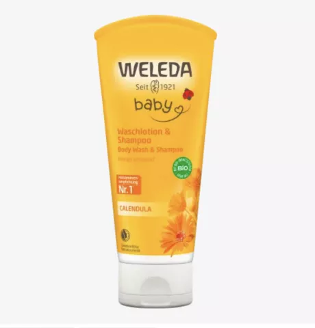 für zarte Babyhaut ... Baby Waschlotion &amp; Shampoo Calendula, 200 ml