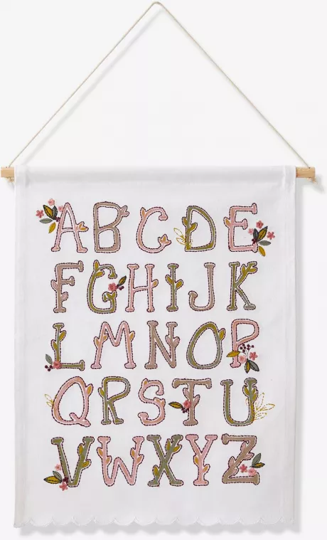 Vertbaudet Kinderzimmer Wandbehang mit Alphabet LANDHAUS in mehrfarbig