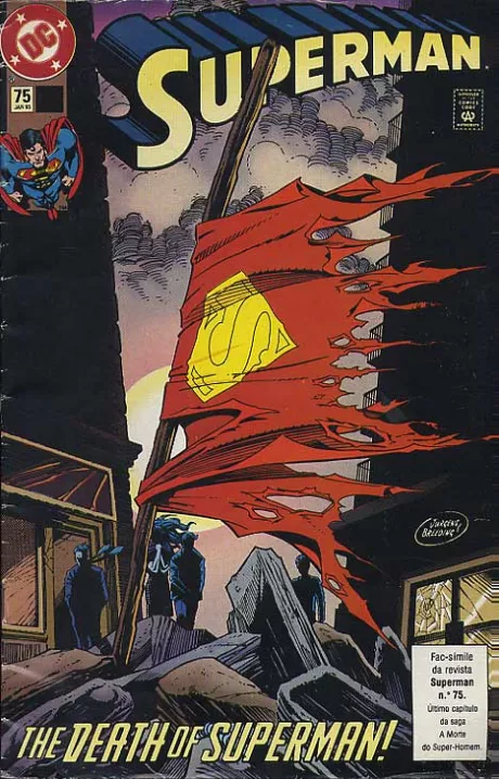 Morte do Superman - Fac-Símile da Edição Americana Editora Abril Gibis Quadrinhos HQs Mangás - Rika Comic Shop - Rika Comic Shop