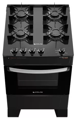 Fogão de pé Atlas Atenas Glass 4Q gás engarrafado 4 queimadores preto 127V/220V porta com visor 50L | MercadoLivre