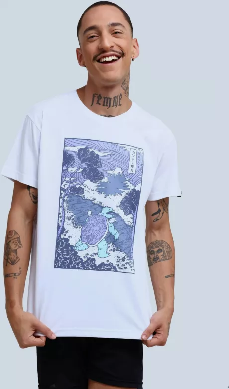 Camiseta Blastoise - Coleção Pokemón - Chico Rei TAM GG