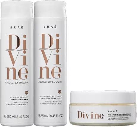 Kit Shampoo Condicionador e Máscara Braé Divine | Amazon.com.br