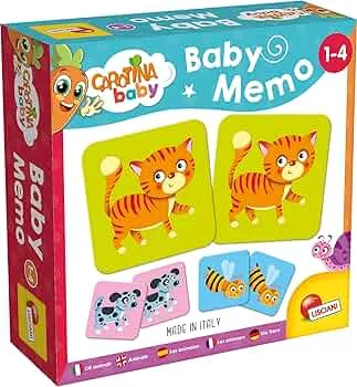 Lisciani - Baby Memo - Animals - Educational Board Game - Memory and Thinking Game - 24 Cards - For Children from 1 to 4 Years - Carotina Baby: Amazon.de: Toys