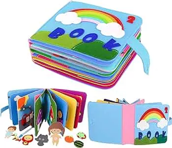 Quiet Book 16 Themen 3D Filz Busy Book, Pädagogisches sensorisches Stoffbuch, Lernspielzeug für Kleinkinder ab 1 2 3 4 Jahr: Amazon.de: Spielzeug