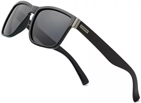 DUBERY Óculos de sol vintage polarizados para homens e mulheres óculos de sol quadrados retrô D518, Preto/preto, Normal | Amazon.com.br