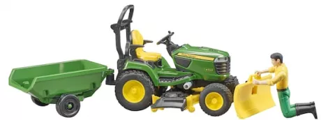 bruder - bworld Rasentraktor John Deere mit Anhänger und Gärtner | baby-walz