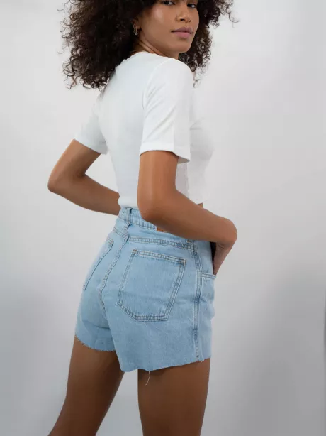 Shorts Jeans Liso Bella