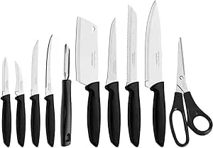 Tramontina JOGO FACAS INOX 10PC PLENUS PRE, Preto | Amazon.com.br