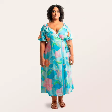 vestido transpassado liberté